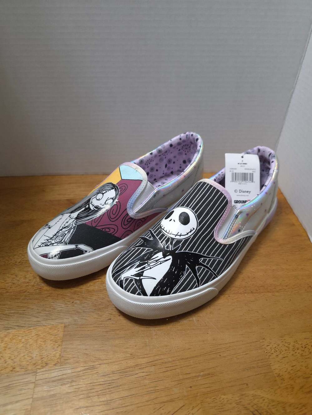 Disney The Nightmare Before Christmas Jack And Sally Slip-On Sneakers